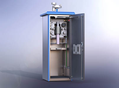 AMS02T Online Aerosol Monitoring Bandfilter System mit Wetterstation