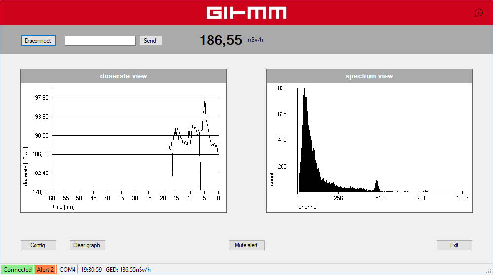 GIHMM GSPView Software Gamma spektrum