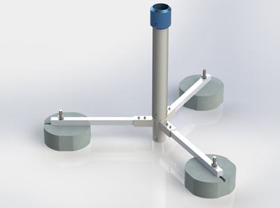 Detektor Montage Satz Tripod Stativ