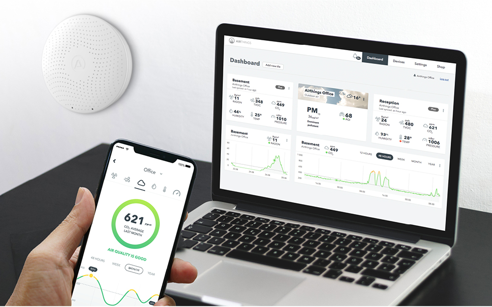 Wave Plus Radon Detektor Raumluft Qualität
